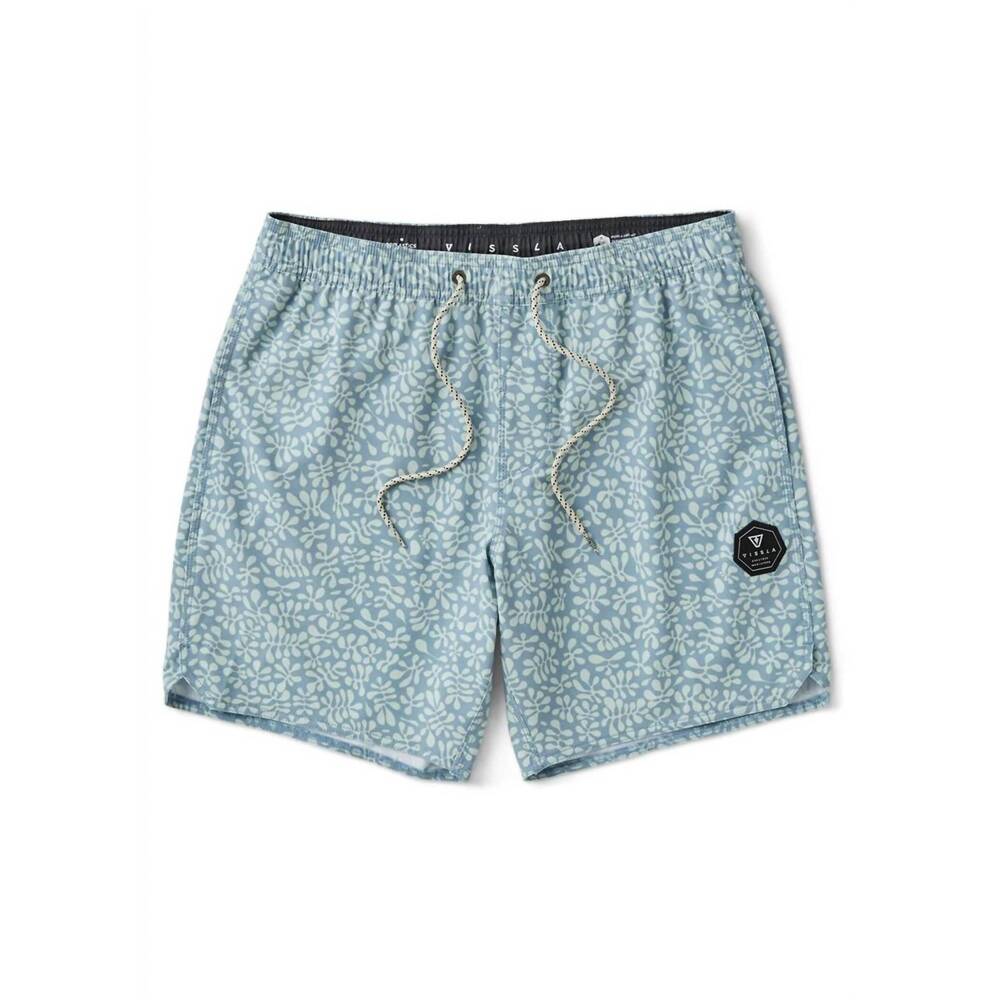 NEW VISSLA boy's jardin 13 ecolastic boardshort in blue slate